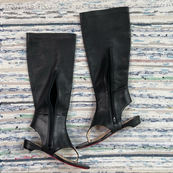 Christian Louboutin From Sand Flat Leather Sandals - Picture 14 of 16